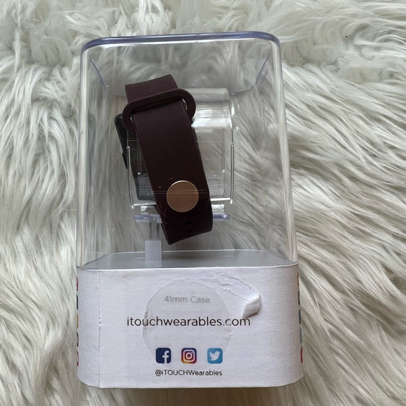 iTouch Air Smart Watch Android Wear Wearables Red Gunmetal Rubber Bluetooth 41mm - Picture 3 of 8